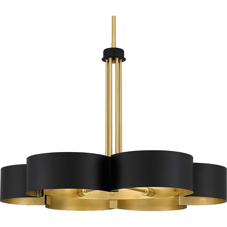 Image 7 Quoizel Balsam 28 inch Wide 6-Light Modern Matte Black Chandelier more views