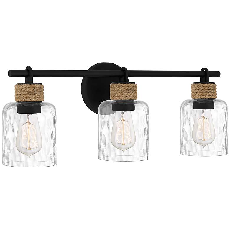 Image 4 Quoizel Baltic 24" Wide Matte Black 3-Light Vanity Bath Light more views