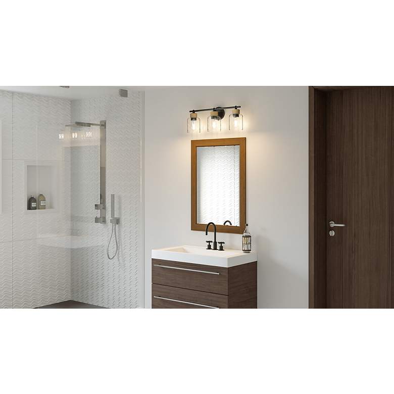Image 7 Quoizel Baltic 24" Wide Matte Black 3-Light Vanity Bath Light more views