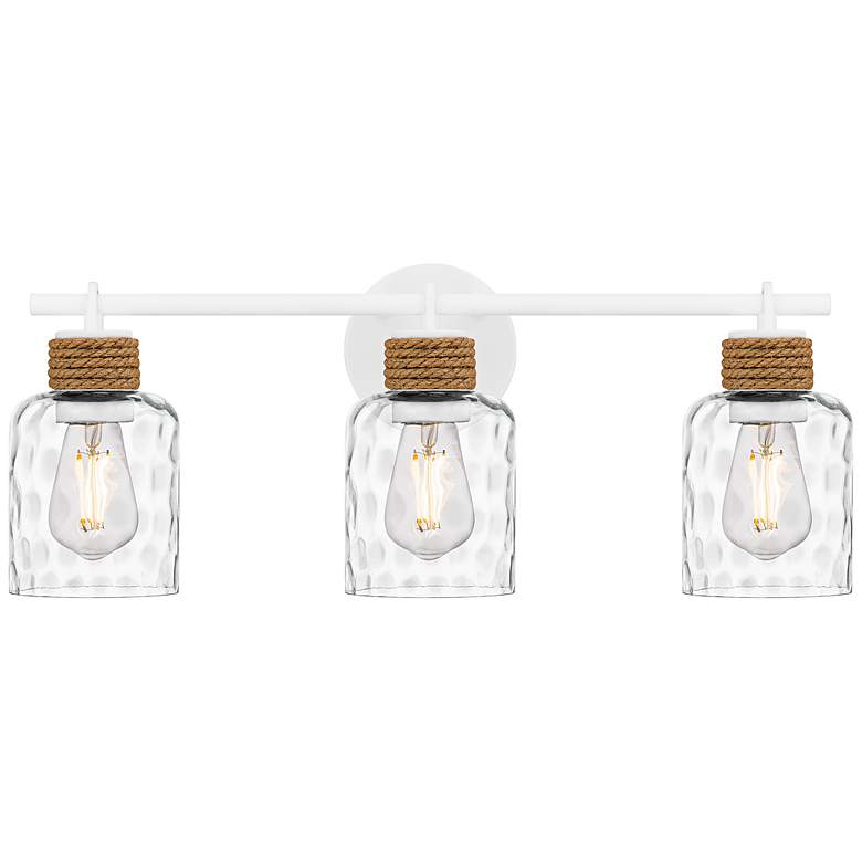 Image 1 Quoizel Baltic 24"W Matte White 3-Light Vanity Bath Light