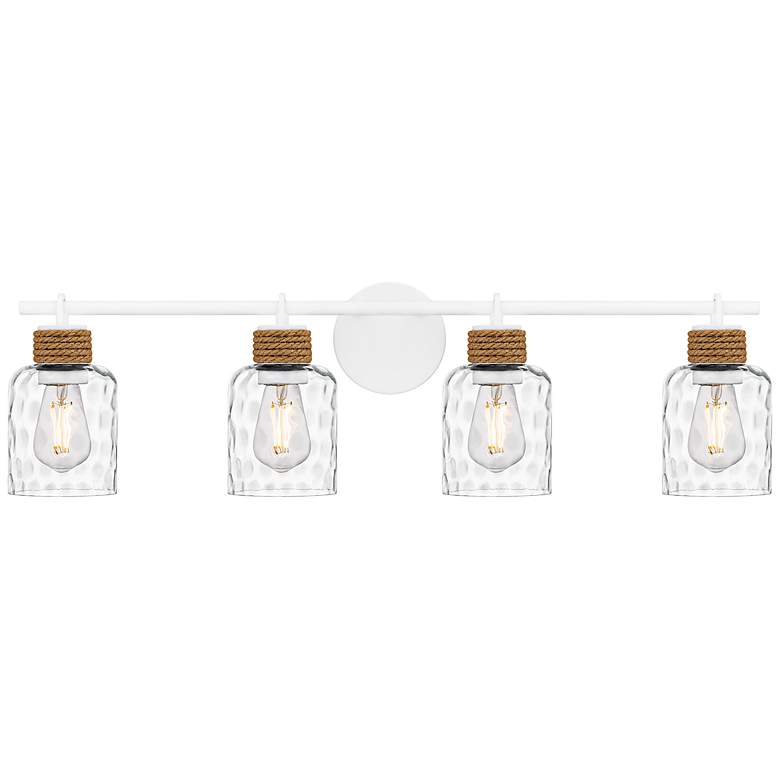 Image 1 Quoizel Baltic 33 3/4" Wide Matte White 4-Light Bath Light