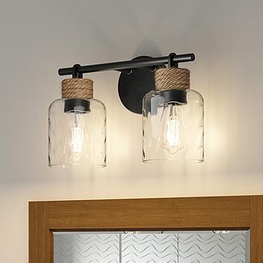 Quoizel Baltic 9 1/4" High Matte Black 2-Light Wall Sconce