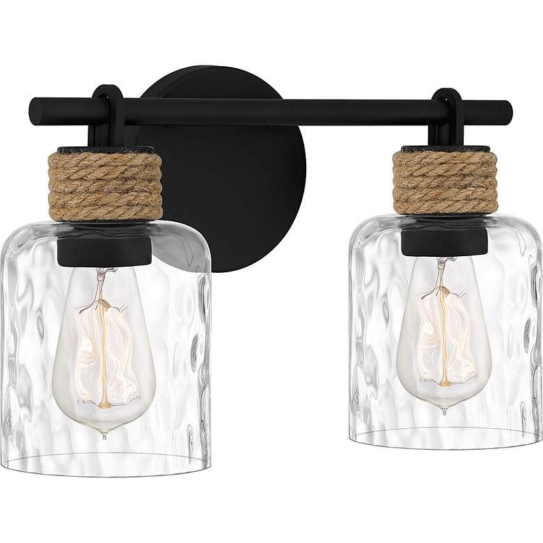 Image 4 Quoizel Baltic 9 1/4" High Matte Black 2-Light Wall Sconce more views