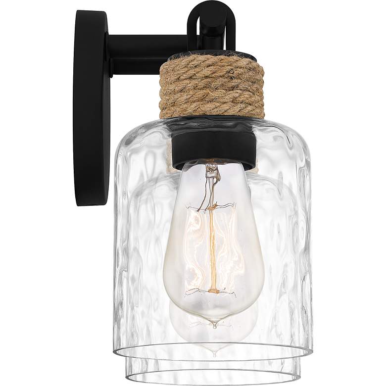 Image 5 Quoizel Baltic 9 1/4" High Matte Black 2-Light Wall Sconce more views