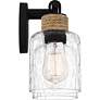 5_Quoizel Baltic 9 1/4" High Matte Black 2-Light Wall Sconce more views