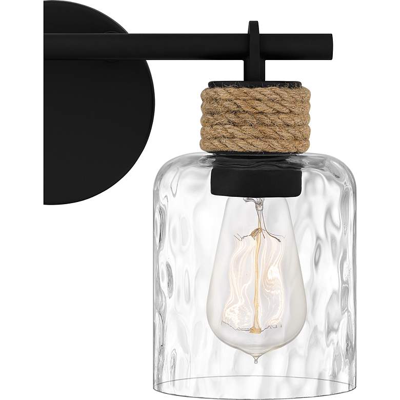 Image 6 Quoizel Baltic 9 1/4" High Matte Black 2-Light Wall Sconce more views