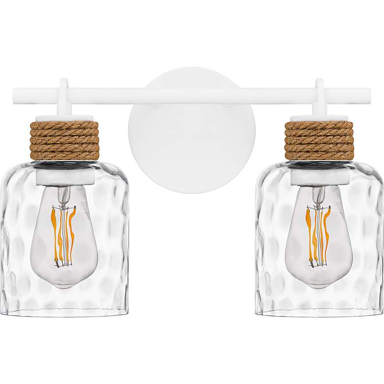 Image 2 Quoizel Baltic 9 1/4" High Matte White 2-Light Wall Sconce more views