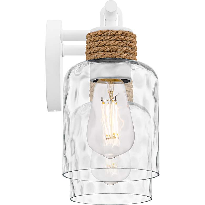 Image 4 Quoizel Baltic 9 1/4" High Matte White 2-Light Wall Sconce more views