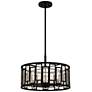 3_Quoizel Bankston 18 1/4" Wide Matte Black 4-Light Pendant