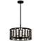 Quoizel Bankston 18 1/4" Wide Matte Black 4-Light Pendant