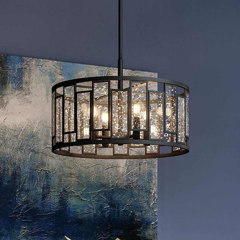 Image 2 Quoizel Bankston 18 1/4" Wide Matte Black 4-Light Pendant