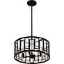 6_Quoizel Bankston 18 1/4" Wide Matte Black 4-Light Pendant more views
