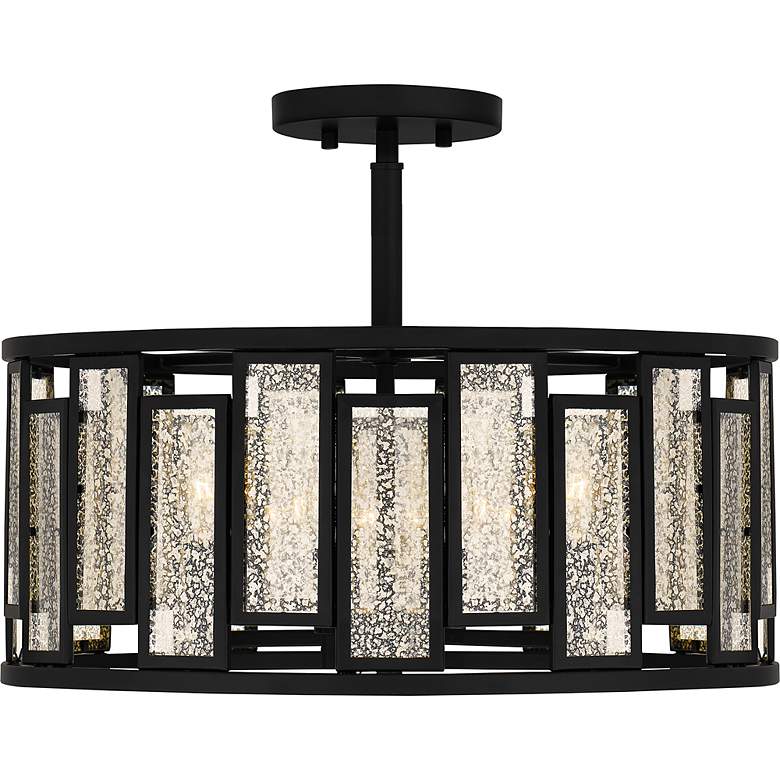 Image 4 Quoizel Bankston 18 1/4"W Matte Black 4-Light Ceiling Light more views