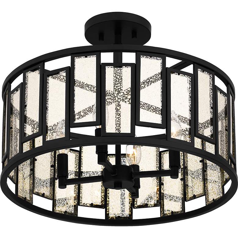 Image 5 Quoizel Bankston 18 1/4"W Matte Black 4-Light Ceiling Light more views