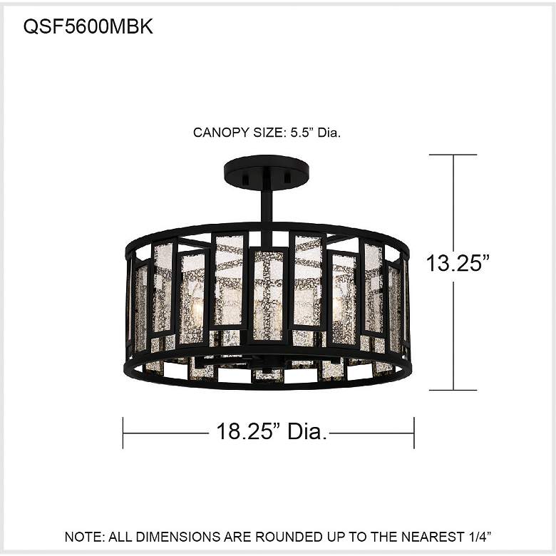Image 7 Quoizel Bankston 18 1/4"W Matte Black 4-Light Ceiling Light more views