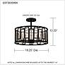 7_Quoizel Bankston 18 1/4"W Matte Black 4-Light Ceiling Light more views