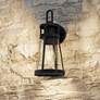 1_Quoizel Barber 12 3/4" High Matte Black Outdoor Wall Light