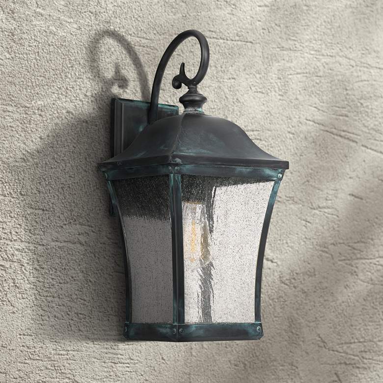 Image 1 Quoizel Bardstown 18" High Aged Verde Outdoor Wall Light