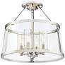 Thumbnail3 of Quoizel Barlow 16"W Polished Nickel 4-Light Ceiling Light