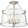 Quoizel Barlow 16"W Polished Nickel 4-Light Ceiling Light in scene