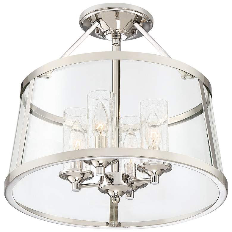 Image 6 Quoizel Barlow 16"W Polished Nickel 4-Light Ceiling Light more views