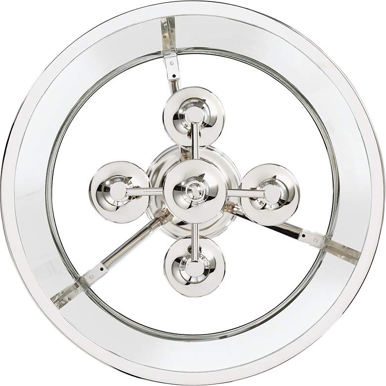 Image 6 Quoizel Barlow 16 inchW Polished Nickel 4-Light Ceiling Light more views