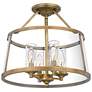 Thumbnail2 of Quoizel Barlow 16"W Weathered Brass 4-Light Ceiling Light
