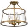 Quoizel Barlow 16"W Weathered Brass 4-Light Ceiling Light