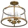 Thumbnail3 of Quoizel Barlow 16"W Weathered Brass 4-Light Ceiling Light more views