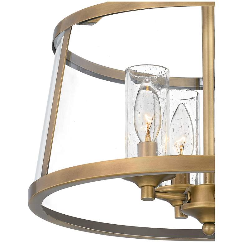 Image 7 Quoizel Barlow 16"W Weathered Brass 4-Light Ceiling Light more views
