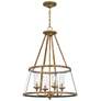Quoizel Barlow 20" Wide Weathered Brass and Glass 4-Light Pendant