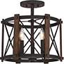 2_Quoizel Baron 15" Wide Marcado Black Ceiling Light by Quoizel