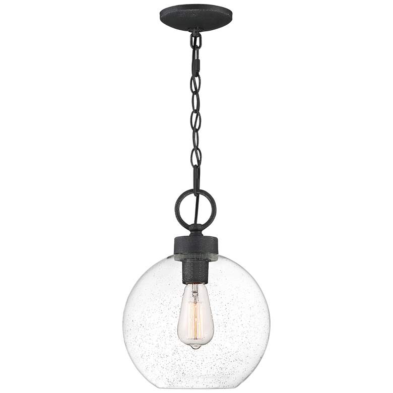 Image 1 Quoizel Barre 13 3/4 inch High Gray Ash Outdoor Hanging Light