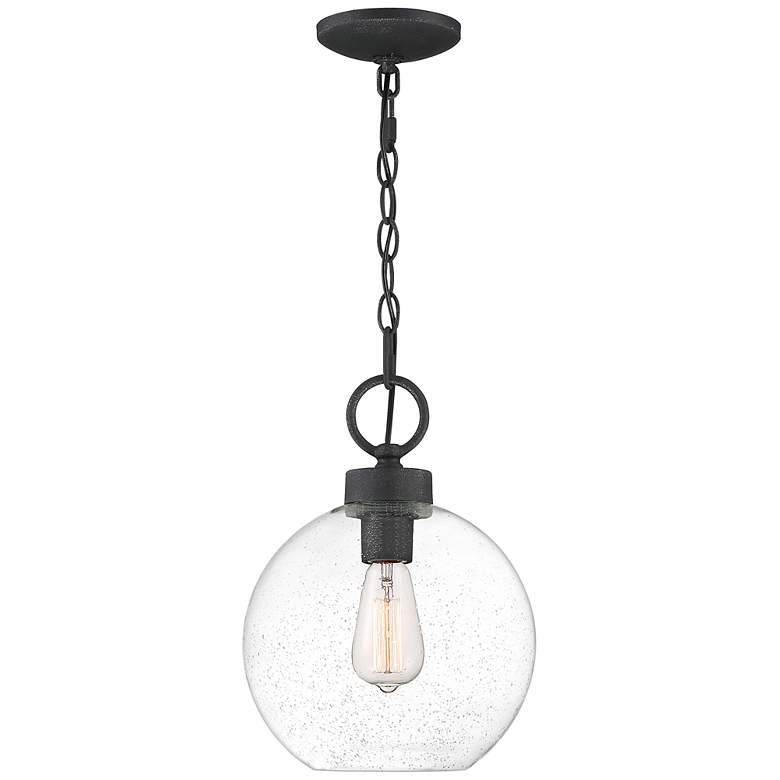 Image 1 Quoizel Barre 13 3/4" High Gray Ash Outdoor Hanging Light