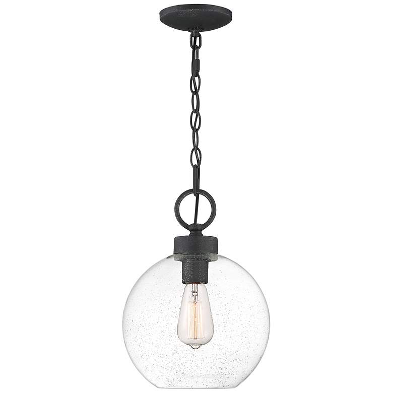 Image 1 Quoizel Barre 13 3/4 inch High Gray Ash Outdoor Hanging Light