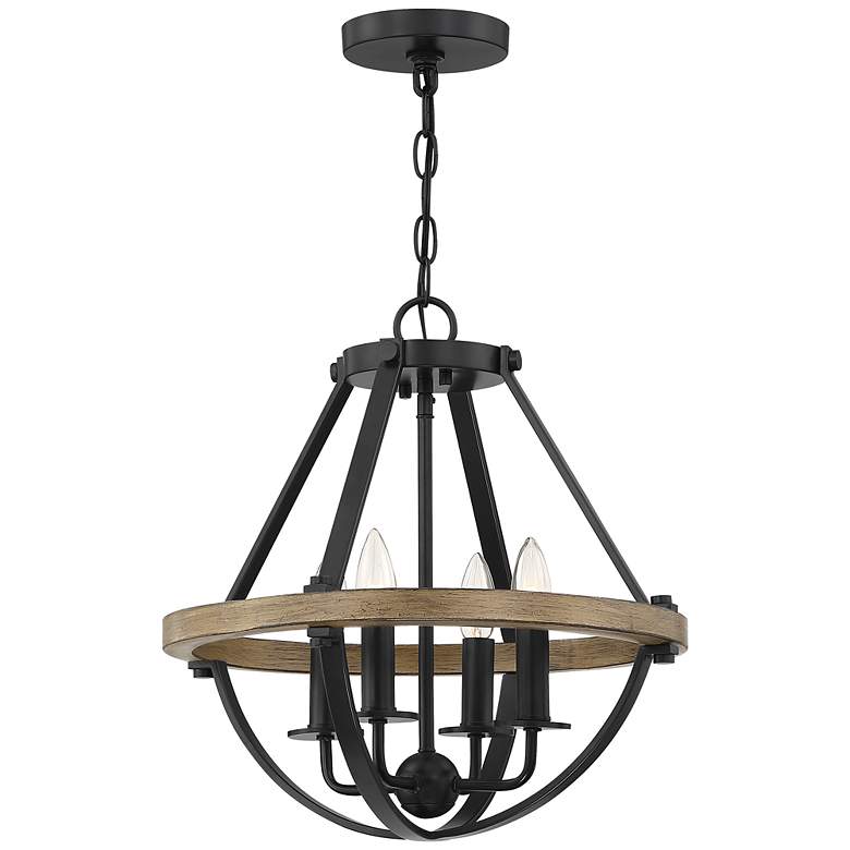 Image 2 Quoizel Bartlett 16" Wide Earth Black 4-Light Ceiling Light