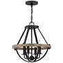 2_Quoizel Bartlett 16" Wide Earth Black 4-Light Ceiling Light