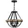 Quoizel Bartlett 16" Wide Earth Black 4-Light Ceiling Light