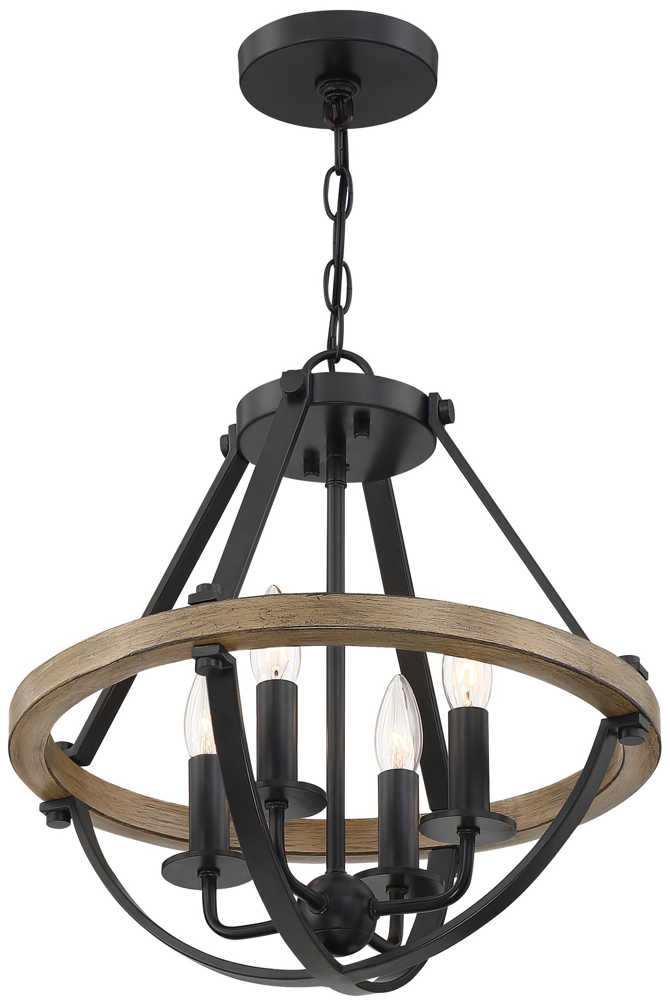 Image 3 Quoizel Bartlett 16" Wide Earth Black 4-Light Ceiling Light more views