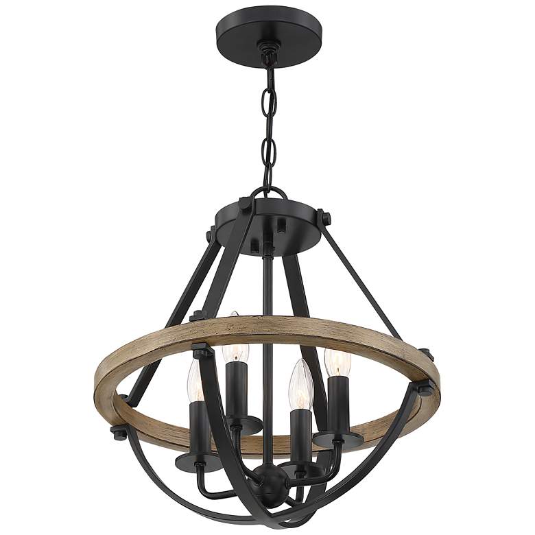 Image 3 Quoizel Bartlett 16" Wide Earth Black 4-Light Ceiling Light more views