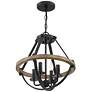 3_Quoizel Bartlett 16" Wide Earth Black 4-Light Ceiling Light more views