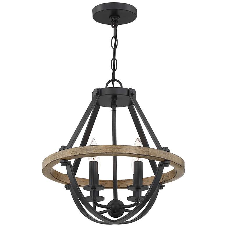 Image 4 Quoizel Bartlett 16" Wide Earth Black 4-Light Ceiling Light more views