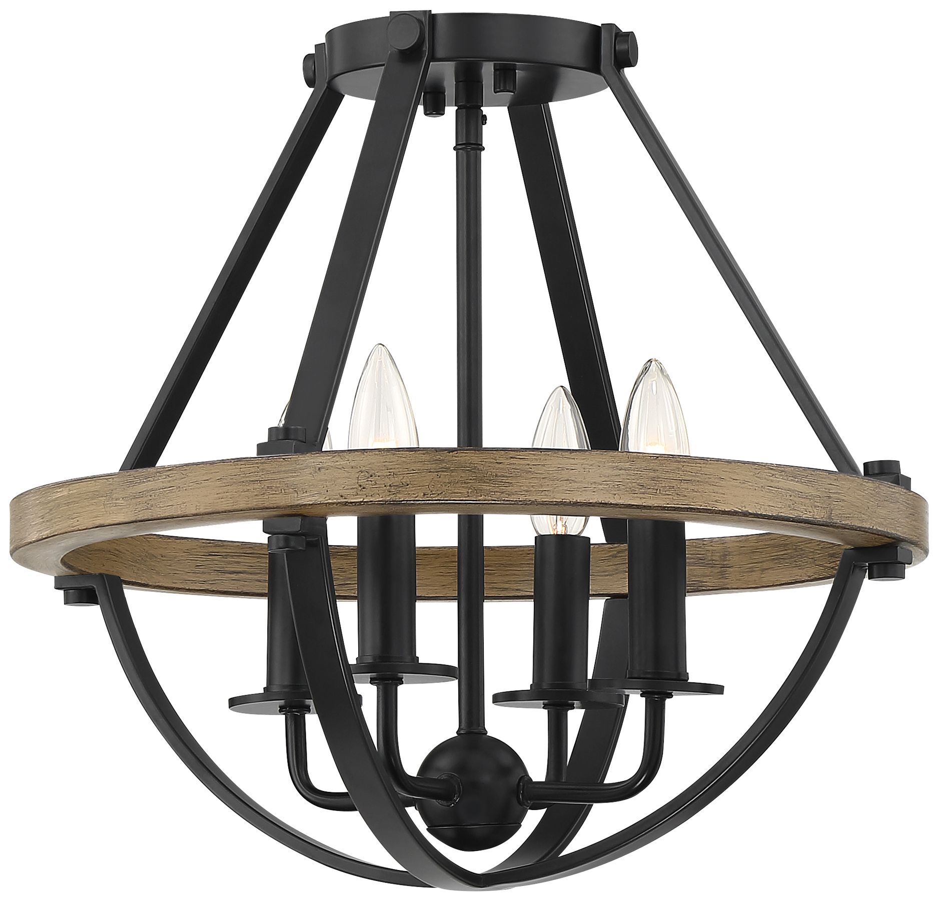 Image 5 Quoizel Bartlett 16" Wide Earth Black 4-Light Ceiling Light more views