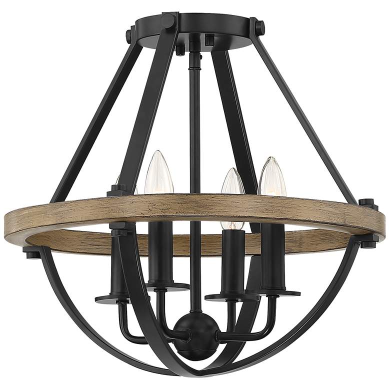 Image 5 Quoizel Bartlett 16" Wide Earth Black 4-Light Ceiling Light more views
