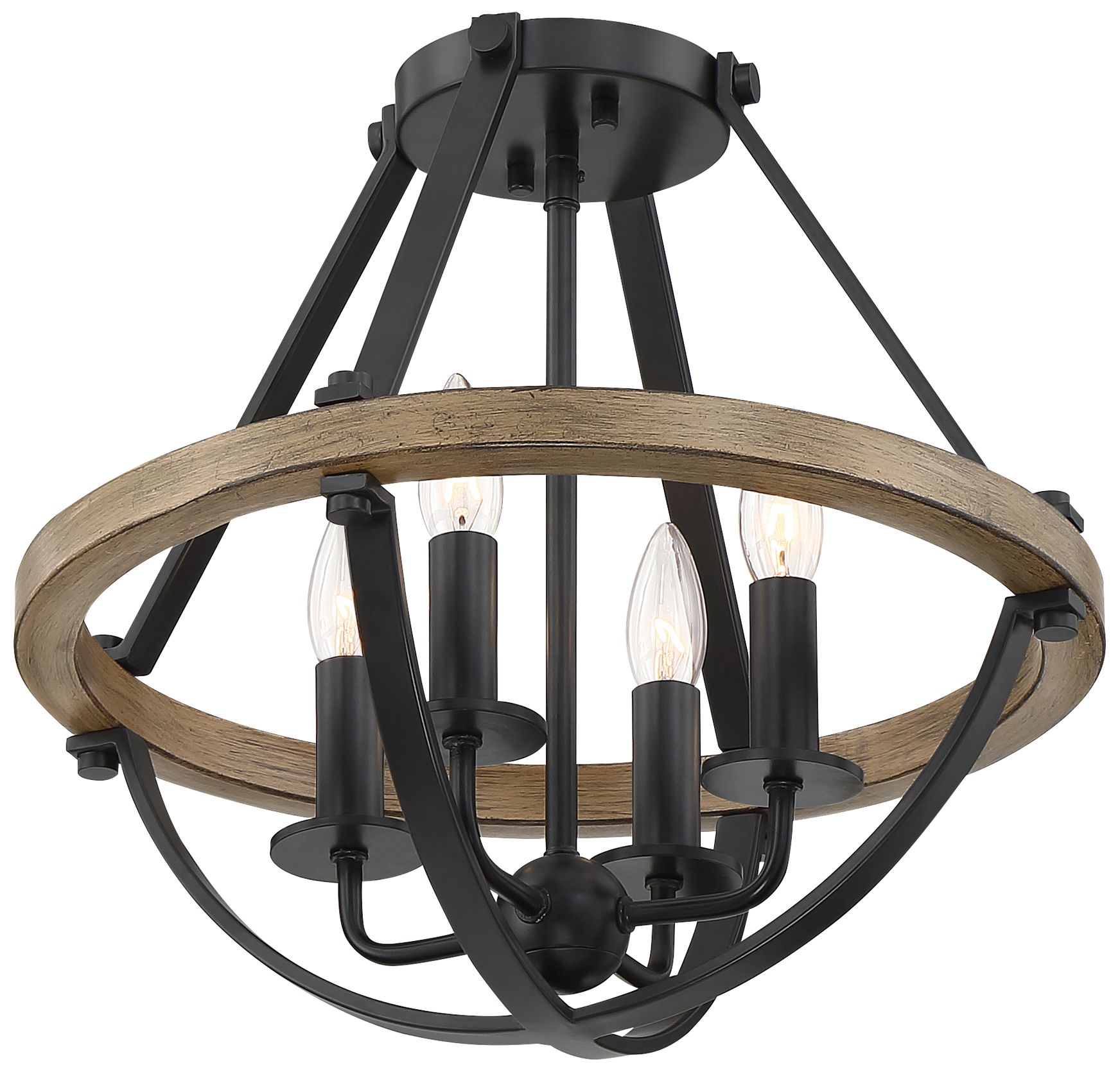 Image 6 Quoizel Bartlett 16" Wide Earth Black 4-Light Ceiling Light more views