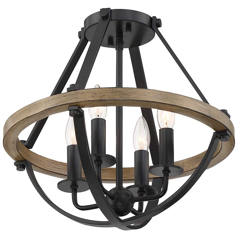 Image 6 Quoizel Bartlett 16" Wide Earth Black 4-Light Ceiling Light more views