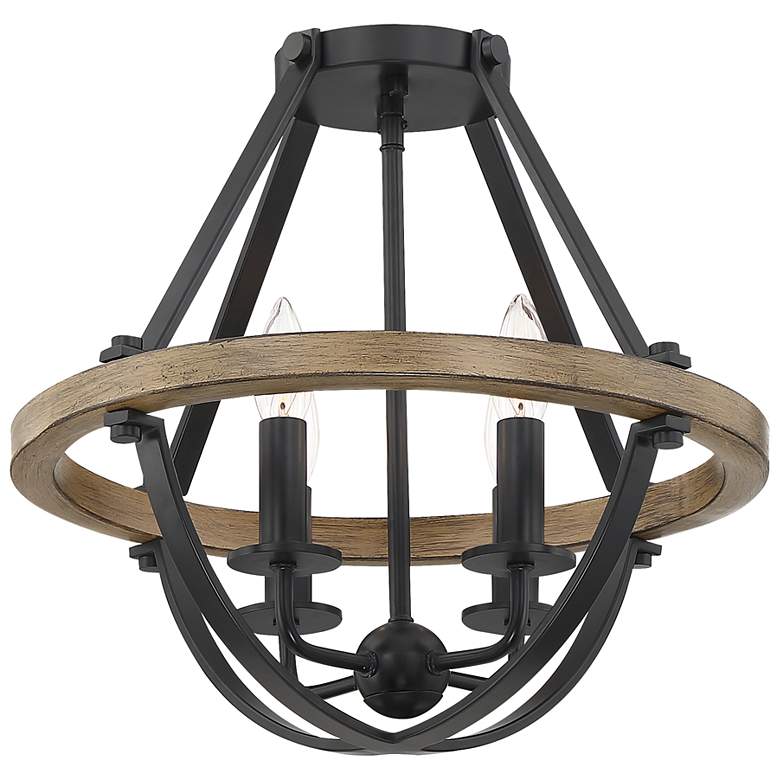 Image 7 Quoizel Bartlett 16" Wide Earth Black 4-Light Ceiling Light more views