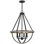 Thumbnail2 of Quoizel Bartlett 22" Wide Earth Black 4-Light Pendant Light