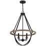 Quoizel Bartlett 22" Wide Earth Black 4-Light Pendant Light