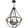 Quoizel Bartlett 22" Wide Earth Black 4-Light Pendant Light